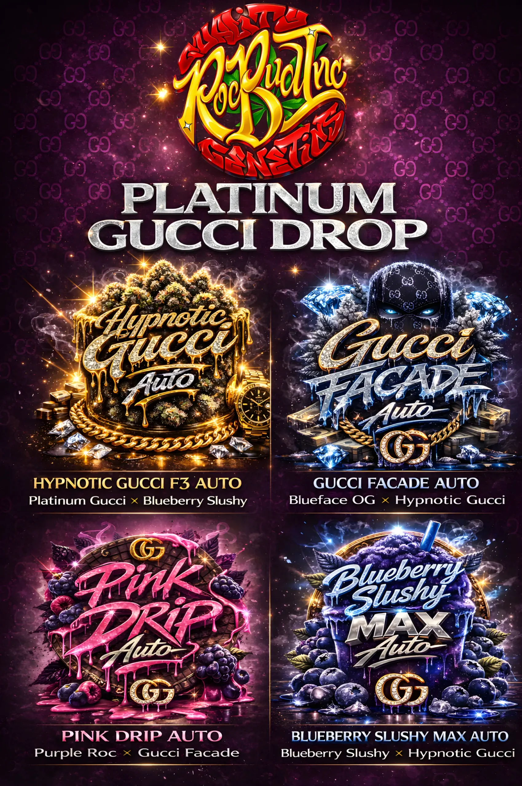 Platinum Gucci Drop by Rocbudinc