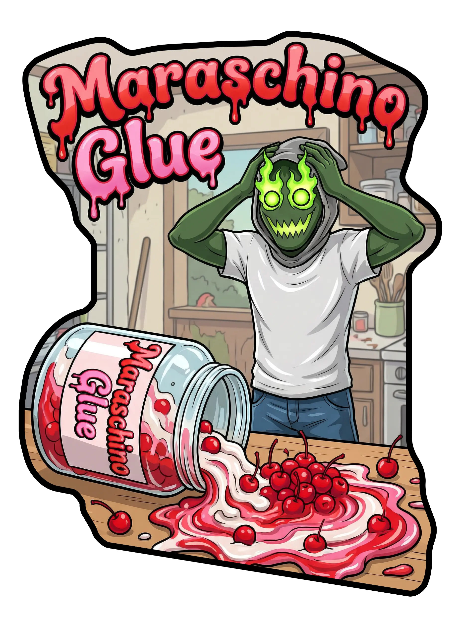 Maraschino Glue strain artwork