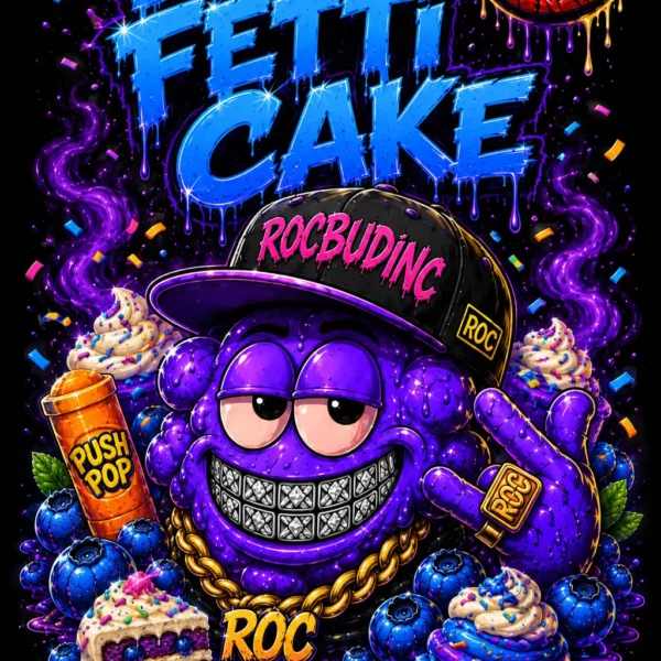 ROC BUD INC – BLUE FETTI CAKE – PHOTO FEM – 6 PACK